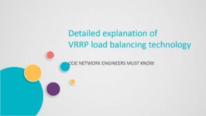 CCIE must know:Detailed explanation of VRRP load balancing technology