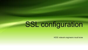 HCIE network engineers must know:SSL configuration