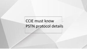 CCIE must know:  PSTN protocol details
